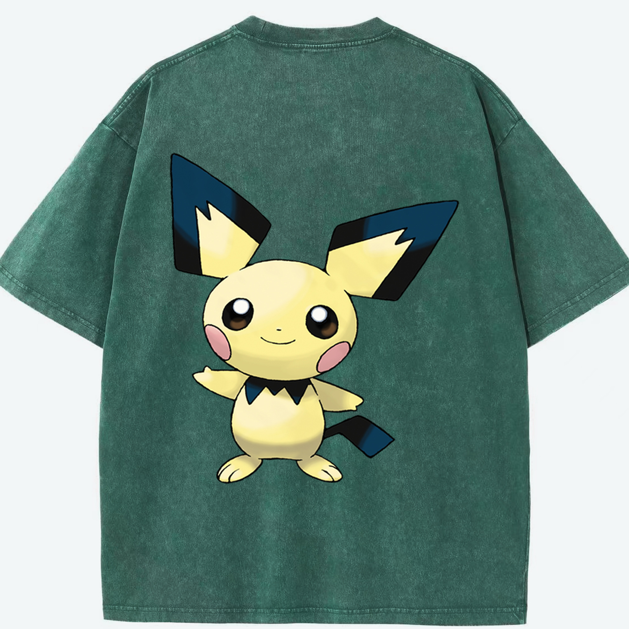 （画像用） ポケットモンスター Pokémon 綿100% ヴィンテージ風 半袖Tシャツ（背面プリント）